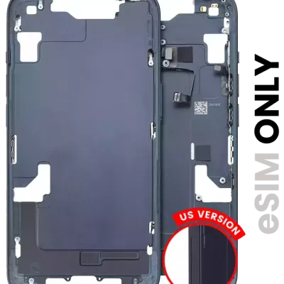 Mid-Frame Housing W/ Small Parts For iPhone 14 (US Version) (Used OEM Pull: Grade C) (Midnight)