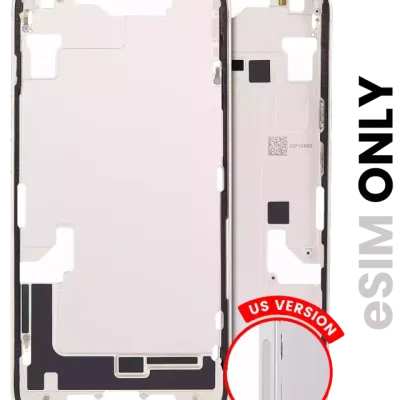 Mid-Frame Housing W/ Small Parts For iPhone 14 (US Version) (Used OEM Pull: Grade C) (Starlight)
