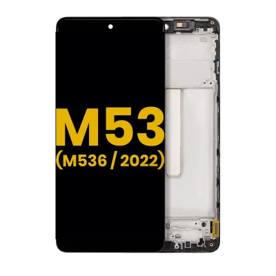Дисплейний модуль (OLED) з рамкою для Samsung Galaxy M53 5G (M536 / 2022) (Refurbished) (усі кольори)