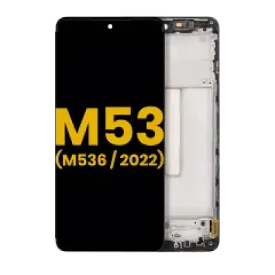 Дисплейний модуль (OLED) з рамкою для Samsung Galaxy M53 5G (M536 / 2022) (Refurbished) (усі кольори)