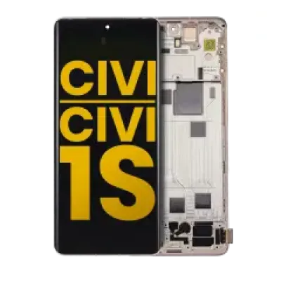 Дисплейний модуль (OLED) з рамкою для Xiaomi Civi / Civi 1S (Refurbished) (рожевий)