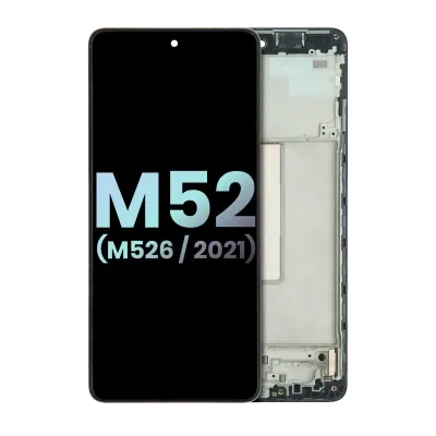 Дисплейний модуль (OLED) з рамкою для Samsung Galaxy M52 5G (M526 / 2021) (Service Pack) (All Colors)