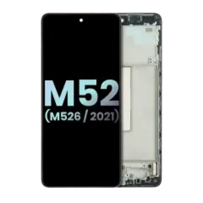 Дисплейний модуль (OLED) з рамкою для Samsung Galaxy M52 5G (M526 / 2021) (Service Pack) (All Colors)