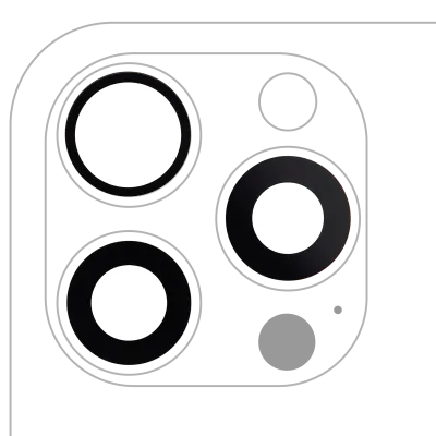 Скло камери з проклейкою для iPhone 15 Pro Max (3 шт) (Aftermarket Plus)