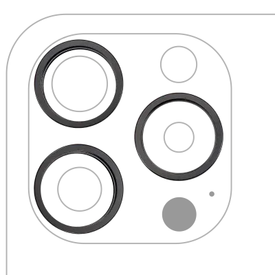 Back Camera Bezel Ring Only For iPhone 15 Pro (Black Titanium) (3 Piece Set)