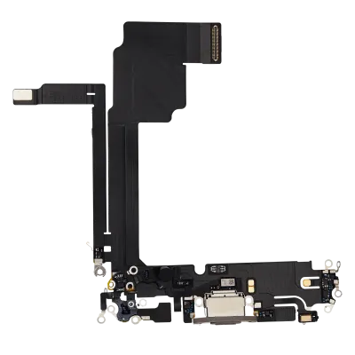 Charging Port Flex Cable For iPhone 15 Pro Max (Premium) (Natural Titanium)