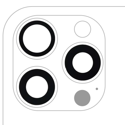 Back Camera Lens (Glass Only) With Adhesive For iPhone 15 Pro Max (3 Piece Set) (Premium) (Real Sapphire)