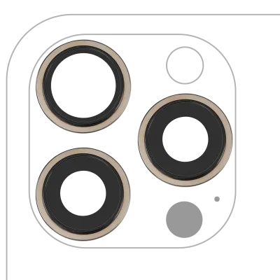 Скло камери з кріпленням і рамкою для iPhone 15 Pro Max (3 шт) (Premium) (Natural Titanium)