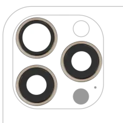 Скло камери з кріпленням і рамкою для iPhone 15 Pro Max (3 шт) (Premium) (Natural Titanium)