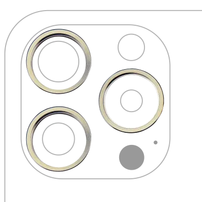Back Camera Bezel Ring Only For iPhone 15 Pro Max (Natural Titanium) (3 Piece Set)