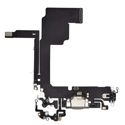 Charging Port Flex Cable For iPhone 15 Pro (Premium) (Natural Titanium)