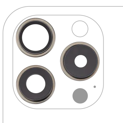 Back Camera Lens With Bracket & Bezel For iPhone 15 Pro (3 Piece Set) (Premium) (Natural Titanium)