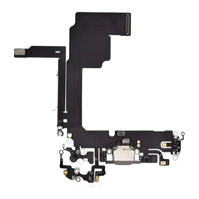 Charging Port Flex Cable For iPhone 15 Pro (Aftermarket Plus) (Natural Titanium)