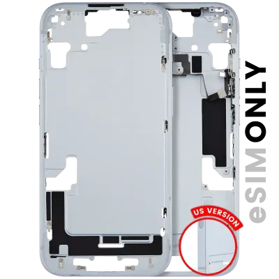 Mid-Frame Housing W/ Small Parts For iPhone 15 (US Version) (Used OEM Pull: Grade A) (Blue)