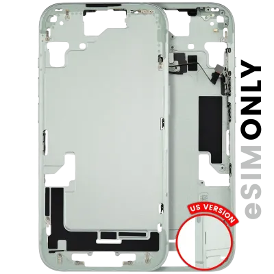 Mid-Frame Housing W/ Small Parts For iPhone 15 (US Version) (Used OEM Pull: Grade A) (Green)