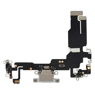 Шлейф зарядки для iPhone 15 (Aftermarket Plus) (синій)