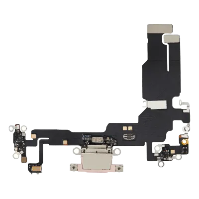 Шлейф зарядки для iPhone 15 (Aftermarket Plus) (рожевий)