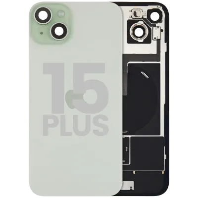 Back Glass w/ MagSafe Magnet & NFC & Flashlight Flex For iPhone 15 Plus (Used OEM Pull: Grade A) (Green)