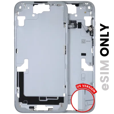 Mid-Frame Housing W/ Small Parts For iPhone 15 Plus (US Version) (Used OEM Pull: Grade A) (Blue)