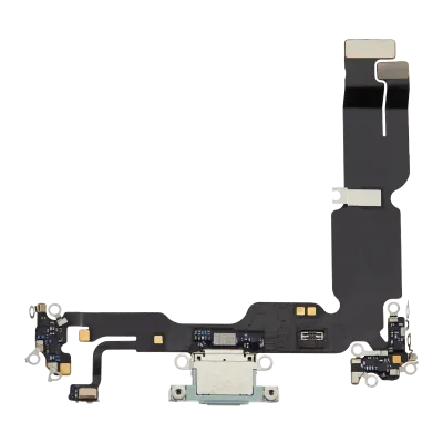 Charging Port Flex Cable For iPhone 15 Plus (Premium) (Green)