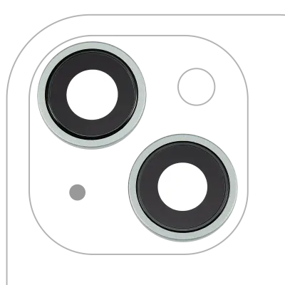 Back Camera Lens With Bracket & Bezel For iPhone 15 / 15 Plus (2 Piece Set) (Premium) (Green)