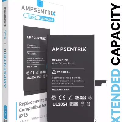Replacement Battery For iPhone 15 (Basic Extended grade)