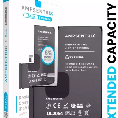 Replacement Battery For iPhone 15 Pro (Basic Extended grade)