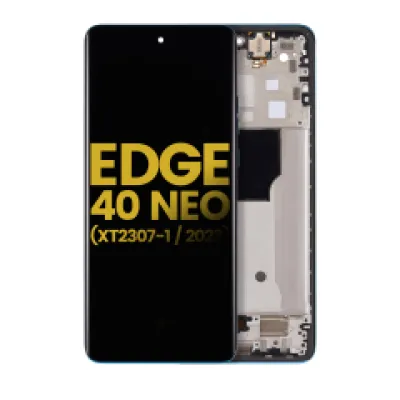 Дисплейний модуль (OLED) з рамкою для Motorola Moto Edge 40 Neo (XT2307-1 / 2023) (Refurbished) (Caneel Bay)