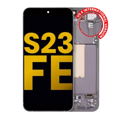 Дисплейний модуль (OLED) з рамкою для Samsung Galaxy S23 FE 5G (US & International Version) (Refurbished) (Графітовий)