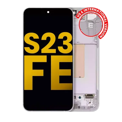 OLED Assembly With Frame For Samsung Galaxy S23 FE 5G (US & International Version) (Refurbished) (Mint / Cream / Purple / Indigo / Tangerine)