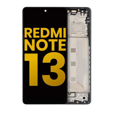 Дисплейний модуль (OLED) з рамкою для Xiaomi Redmi Note 13 5G (Refurbished) (чорний)