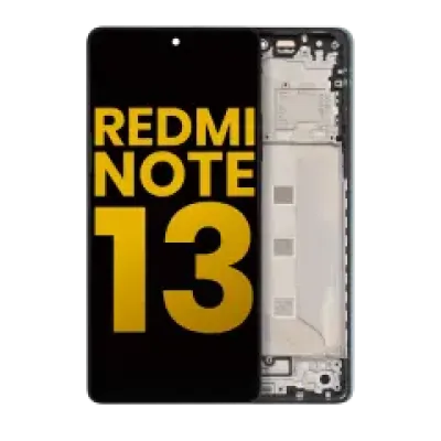Дисплейний модуль (OLED) з рамкою для Xiaomi Redmi Note 13 5G (Refurbished) (чорний)