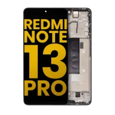Дисплейний модуль (OLED) з рамкою для Xiaomi Redmi Note 13 Pro 5G (Refurbished) (чорний)