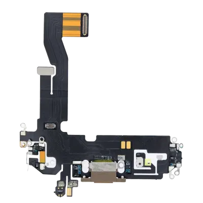 Charging Port Flex Cable For iPhone 12 Pro (Used OEM Pull) (Gold)