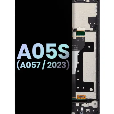 Дисплейний модуль (LCD) з рамкою для Samsung Galaxy A05s (A057 / 2023) (Service Pack) (чорний)