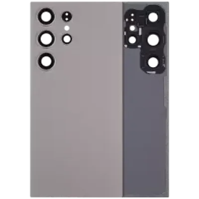 Задня кришка зі склом камери для Samsung Galaxy S24 Ultra 5G (No Logo) (Aftermarket Plus) (Titanium Gray)