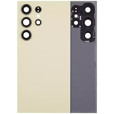 Задня кришка зі склом камери для Samsung Galaxy S24 Ultra 5G (No Logo) (Aftermarket Plus) (Titanium Yellow)
