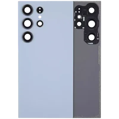Задня кришка зі склом камери для Samsung Galaxy S24 Ultra 5G (No Logo) (Aftermarket Plus) (Titanium Blue)