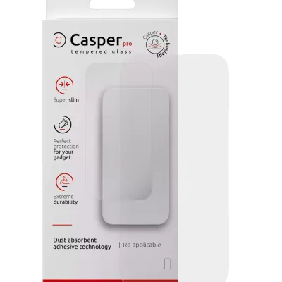 Загартоване скло Casper Pro для iPhone 16 Pro / 17 / 17 Pro / 18 Pro (Retail Packaging) (прозоре)