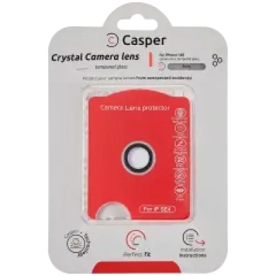 Захист скла камери Casper для iPhone 16e / 17e (сріблястий) (прозоре)