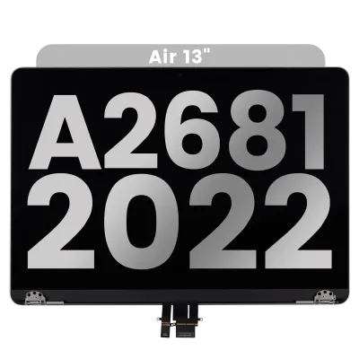 Дисплейний модуль LCD для MacBook Air 13" (A2681 / Mid 2022) (з передвстановленим кабелем датчика кута кришки) (Used OEM Pull: Grade C) (Space Gray)