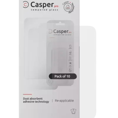 Загартоване скло Casper Pro для iPhone 16 Pro Max / 17 Pro Max / 18 Pro Max (10 шт) (прозоре)