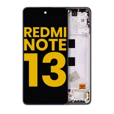 Дисплейний модуль (OLED) для Xiaomi Redmi Note 13 4G з рамкою (Refurbished) (Midnight Black)