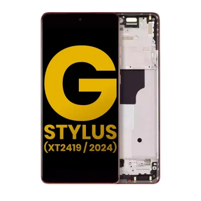 OLED Assembly With Frame For Motorola Moto G Stylus 5G (XT2419 / 2024) (Refurbished) (Scarlet Wave)