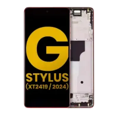 Дисплейний модуль (OLED) з рамкою для Motorola Moto G Stylus 5G (XT2419 / 2024) (Refurbished) (Scarlet Wave)