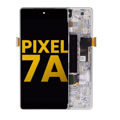 OLED Assembly With Frame (With Fingerprint Sensor) For Google Pixel 7a 5G (Refurbished) (Snow)