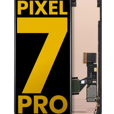 Дисплейний модуль (OLED) з рамкою (з датчиком відбитків) для Google Pixel 7 Pro (Refurbished) (усі кольори)