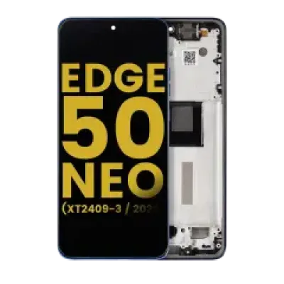 Дисплейний модуль (OLED) з рамкою для Motorola Moto Edge 50 Neo (XT2409-3 / 2024) (Refurbished) (Nautical Blue)