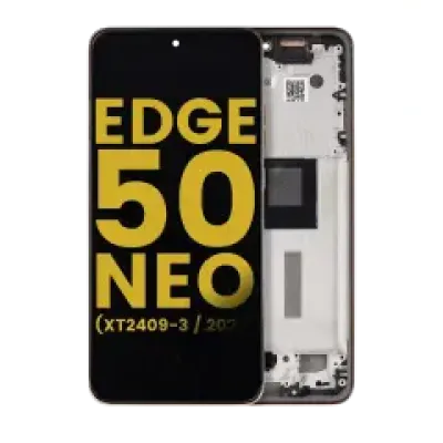 Дисплейний модуль (OLED) з рамкою для Motorola Moto Edge 50 Neo (XT2409-3 / 2024) (Refurbished) (Latte)