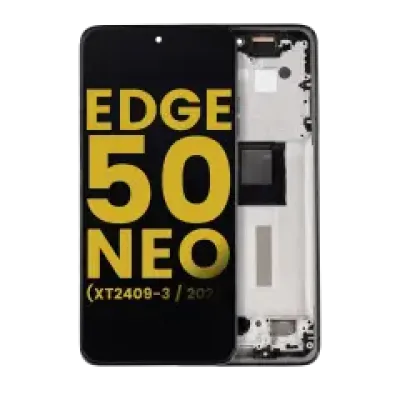 Дисплейний модуль (OLED) з рамкою для Motorola Moto Edge 50 Neo (XT2409-3 / 2024) (Refurbished) (Grisaille)